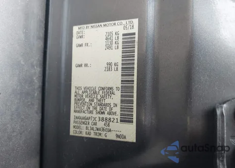 2018 Nissan Maxima 3.5 Sv from USA, damaged, VIN 1N4AA6AP7JC388821